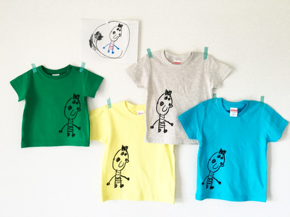 【大人サイズ】小さなデザイナー☆ 子供の絵をTシャツに！！ 1枚目の画像