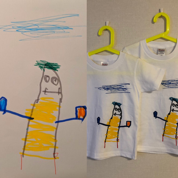 【キッズサイズ】小さなデザイナー☆ 子供の絵をTシャツに！！ 7枚目の画像