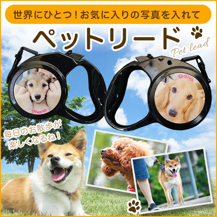 LINEで簡単【名入れ 写真入り ペットリード】ギフト プレゼント インテリア オリジナル  誕生日 お祝い 記念日 ペ