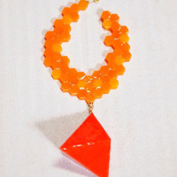 蜂王耳環[橙] 第1張的照片