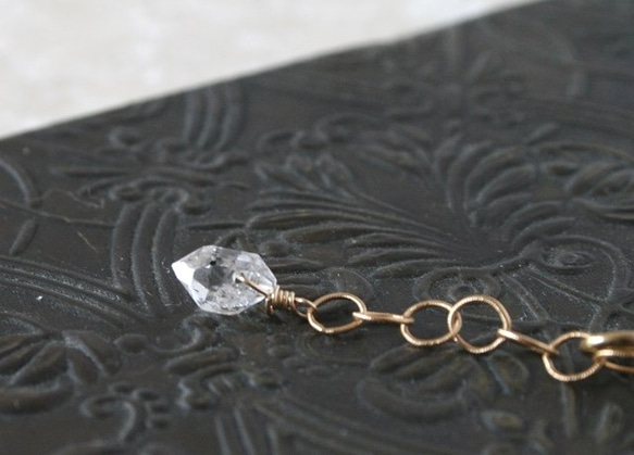 ハーキマーダイヤモンドと芥子パールのブレスレット｜Juliette 10枚目の画像
