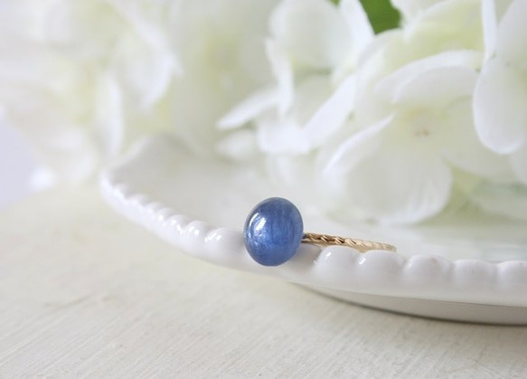 【SALE★30％OFF】カイヤナイトのカボションリング｜kyanite CR 2枚目の画像