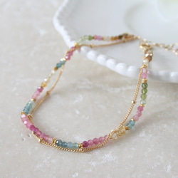 マルチカラートルマリンブレスレット｜colorful tourmaline 1枚目の画像