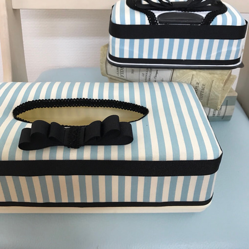ブルーストライプのティッシュケース ティッシュケース nonn 通販 