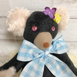 【特別SALE】スワロフスキーEyeの黒くまちゃん 3枚目の画像