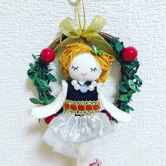 ドールチャーム付き♡クリスマスリース その他人形 夢人形工場