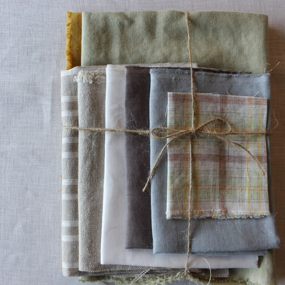 ハンドメイド作家 リネンセット 1・作家さんハンドメイド リネン2点