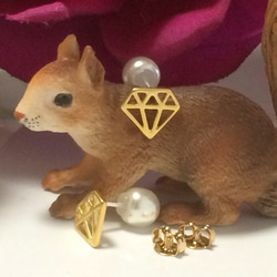 パールとダイヤモンドのマルチwayピアス 1枚目の画像
