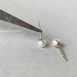 【K10】Insincere Pearl : Pierced Earrings 第1張的照片