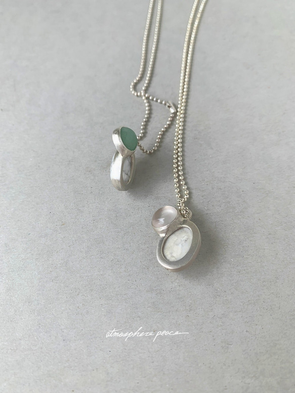 【SV925/Aventurine】Bath room :  Necklace 6枚目の画像