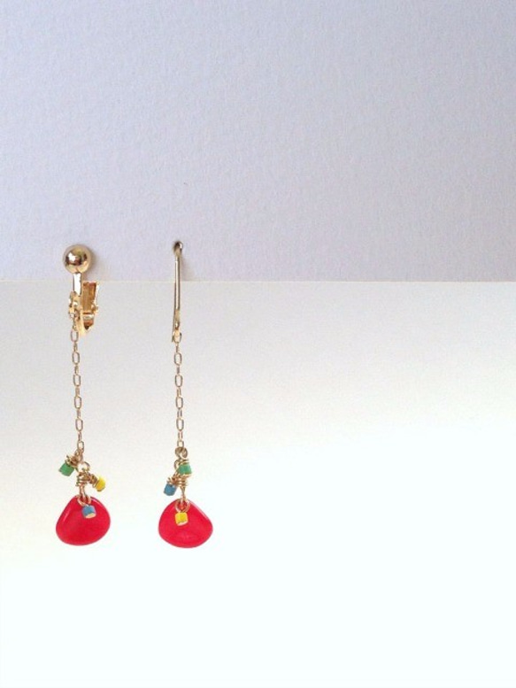 Poppy（earrings(clip-on or pierced )） 第2張的照片