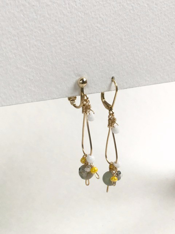 Chamomile（earrings(clip-on or pierced )） 第2張的照片