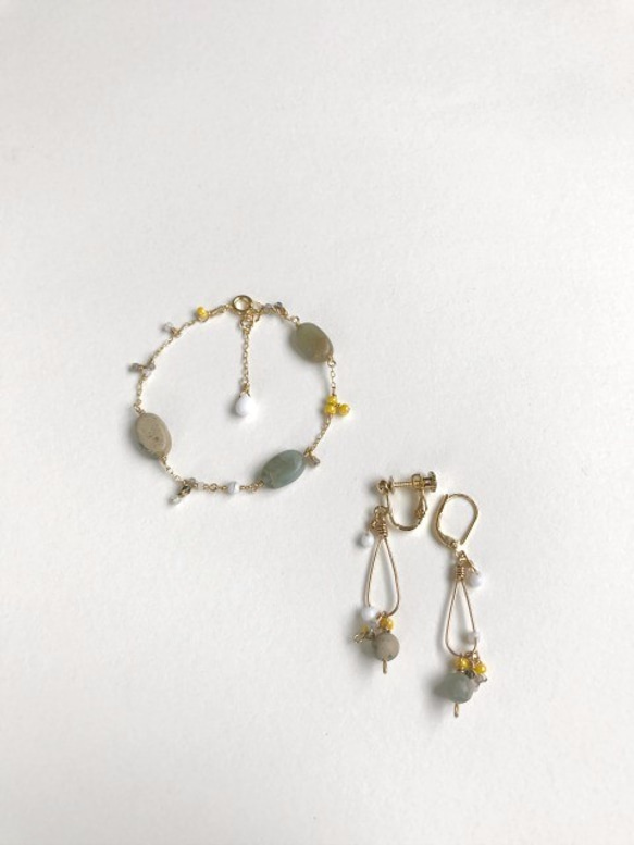 Chamomile（earrings(clip-on or pierced )） 第3張的照片