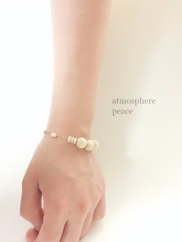 【2piece set】Tomte(bracelet and earrings(clip-on or pierced ) 第2張的照片