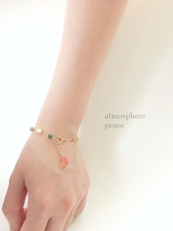 【2piece set】Tomte(bracelet and earrings(clip-on or pierced ) 第3張的照片