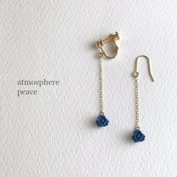 Quartet/blue（earrings(clip-on or pierced )） 第1張的照片