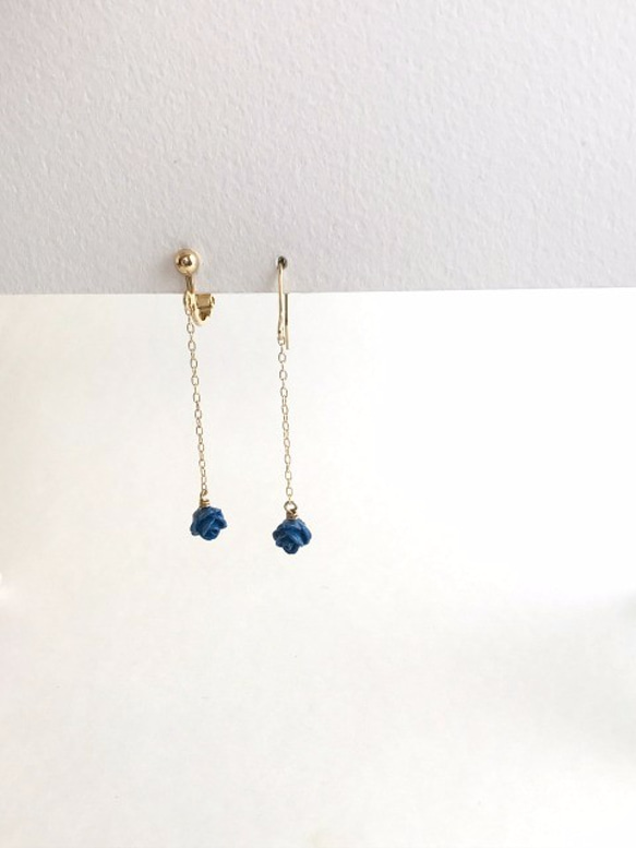 Quartet/blue（earrings(clip-on or pierced )） 第2張的照片