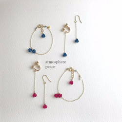 Quartet/blue（earrings(clip-on or pierced )） 第3張的照片