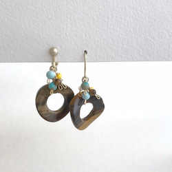 Reading & Sea（earrings(clip-on or pierced )） 第2張的照片