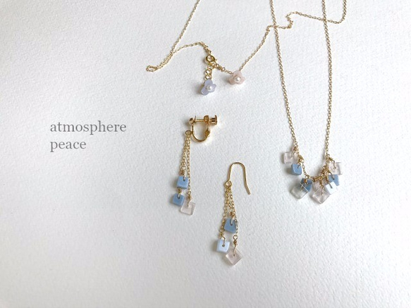 Hydrangea（earrings(clip-on or pierced )） 第3張的照片