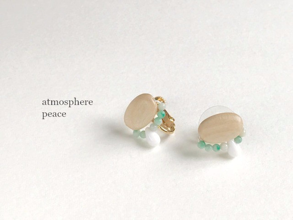 Allium Porrum（earrings(clip-on or pierced )） 第2張的照片