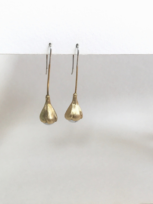 Bloom:pierced earrings(Brass×SV925) 第3張的照片