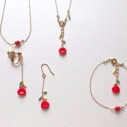 【14kgf】Poppy（Necklace/Bracelet/pierced earrings) 第1張的照片