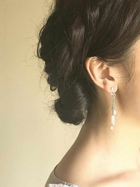 Sigh（clip-on/pierced earrings） 第3張的照片