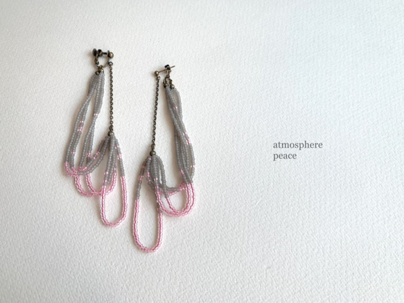 Drapes“Cloudy×Blossom”（Clip-on / Pierced earrings） 第1張的照片