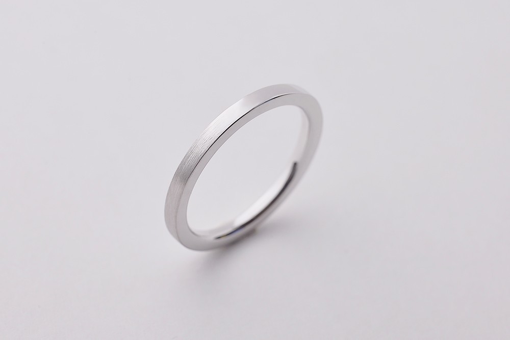 【Pt900】Yours_Flat: Ring(2mm)