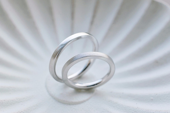 【Pt900】Yours_Flat: Ring(2mm) 4枚目の画像