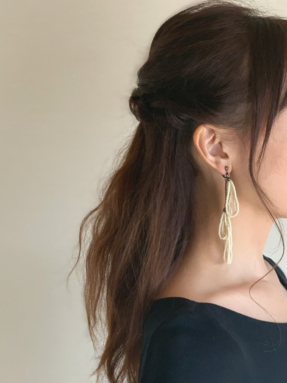 Je t’aime（Clip-on or Pierced earrings） 第4張的照片