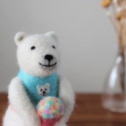 請花束，北極熊的*羊毛的微笑感覺 第4張的照片