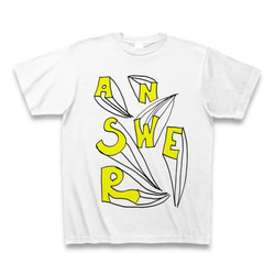 「ANSWER」T-shirts　メンズM　ホワイト 1枚目の画像