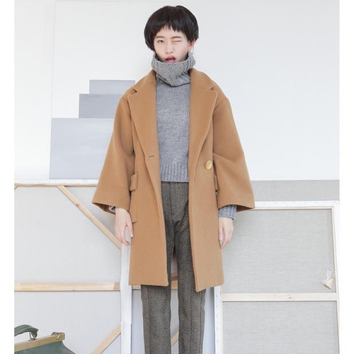 7分フレア袖のウール混紡コート コート YQ 通販 2876832｜Creema