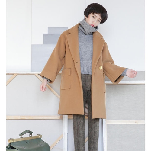 7分フレア袖のウール混紡コート コート YQ 通販 2876832｜Creema(クリーマ)