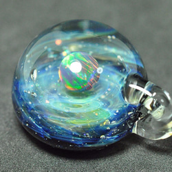 ガラスネックレス 宇宙 SpaceBall Opal,Crushed Opal ST-270 3枚目の画像