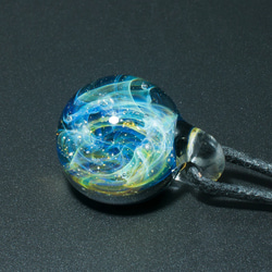 宇宙　玻璃　項鍊　Galaxy Borosilicate Glass ST-381 17mm 第2張的照片