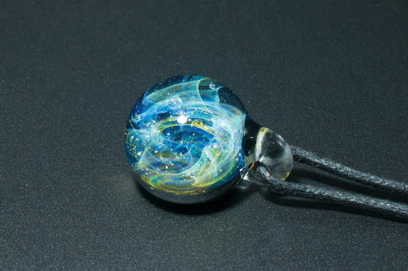 宇宙　玻璃　項鍊　Galaxy Borosilicate Glass ST-381 17mm 第2張的照片