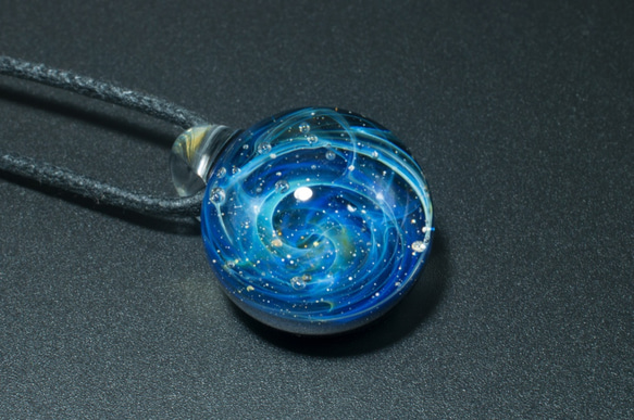 宇宙　玻璃　項鍊　Galaxy Borosilicate Glass ST-382 18mm 第2張的照片