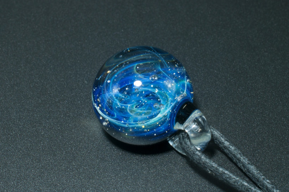 宇宙　玻璃　項鍊　Galaxy Borosilicate Glass ST-382 18mm 第3張的照片