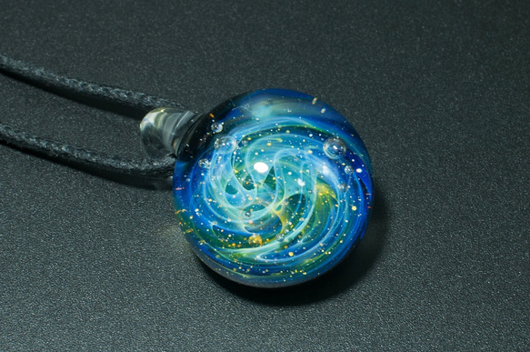 宇宙　玻璃　項鍊　Galaxy Borosilicate Glass ST-384 18mm 第1張的照片