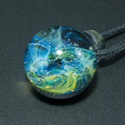 宇宙　玻璃　項鍊　Galaxy Borosilicate Glass ST-385 17mm 第2張的照片