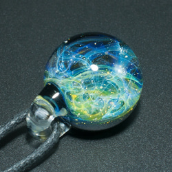 宇宙　玻璃　項鍊　Galaxy Borosilicate Glass ST-385 17mm 第3張的照片