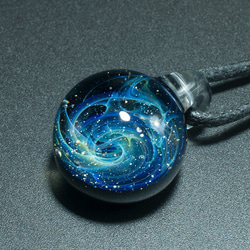 宇宙　玻璃　項鍊　Galaxy Borosilicate Glass ST-386 17mm 第1張的照片