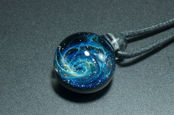 宇宙　玻璃　項鍊　Galaxy Borosilicate Glass ST-386 17mm 第1張的照片