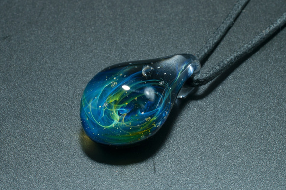 宇宙　玻璃　項鍊　Galaxy Borosilicate Glass ST-388 16mm 第2張的照片