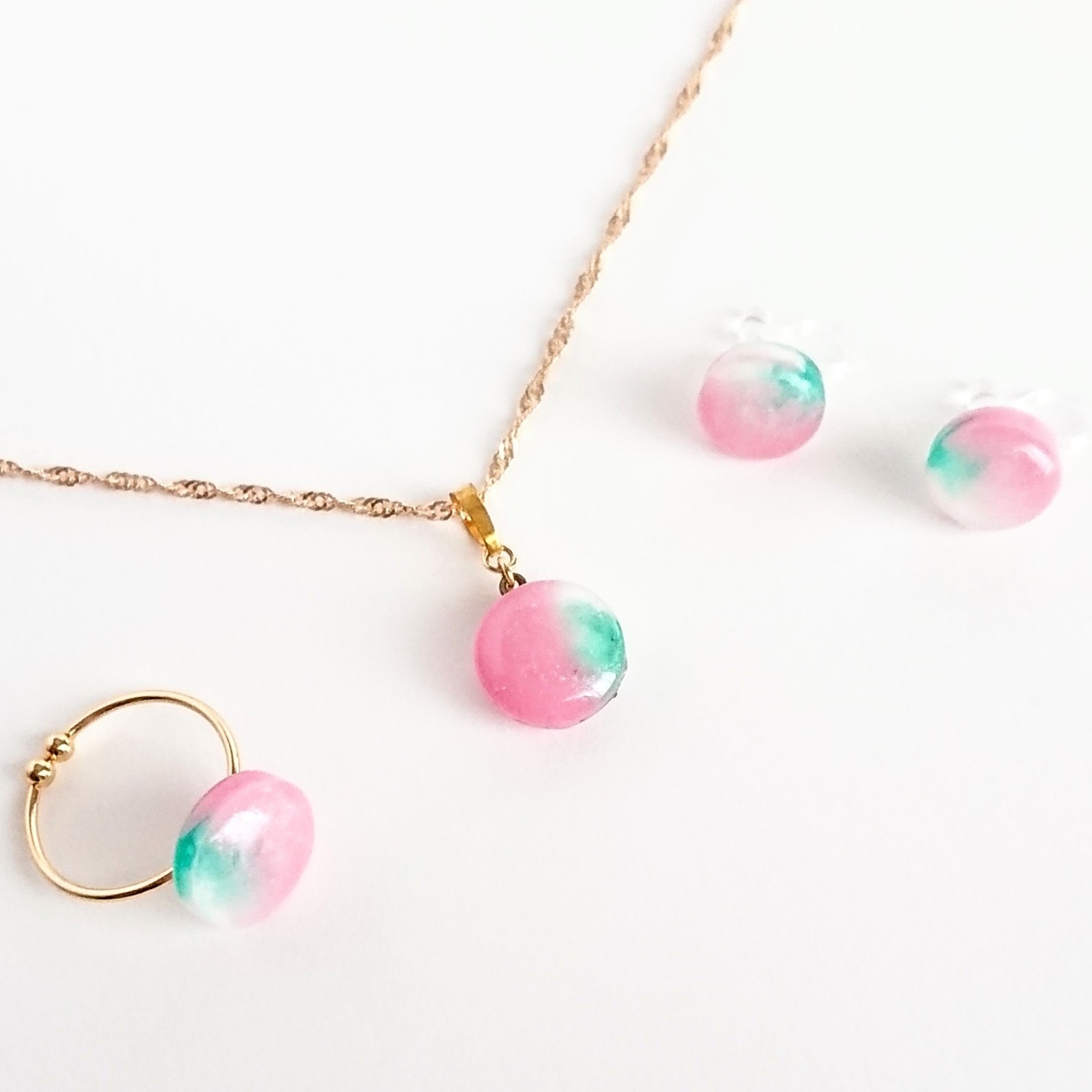 Creema限定福袋 3点ｾｯﾄ リバーシブルペンダント[Creema限定] ～春風～ 色遊びシリーズ02 福袋