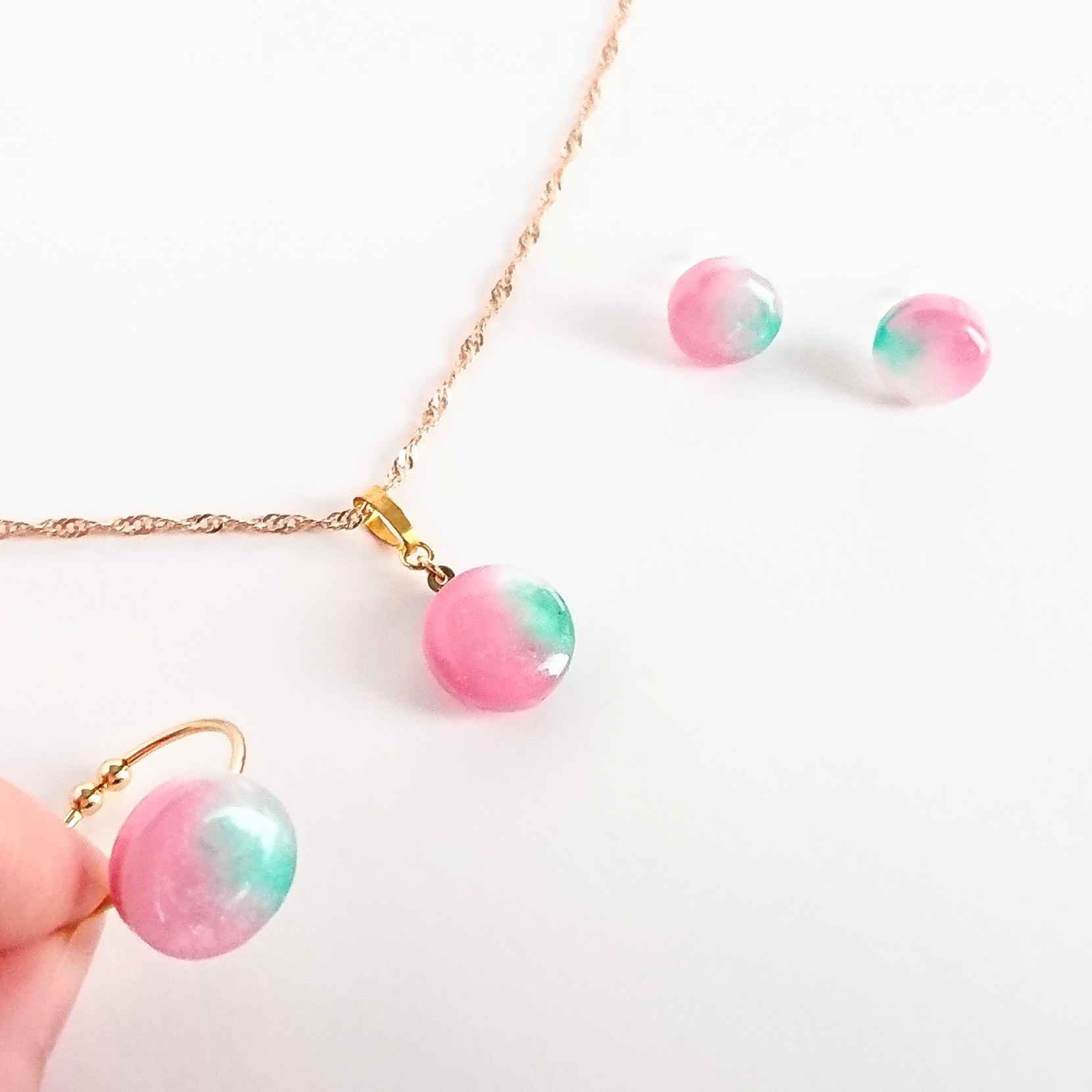 Creema限定福袋 3点ｾｯﾄ リバーシブルペンダント[Creema限定] ～春風～ 色遊びシリーズ02 福袋