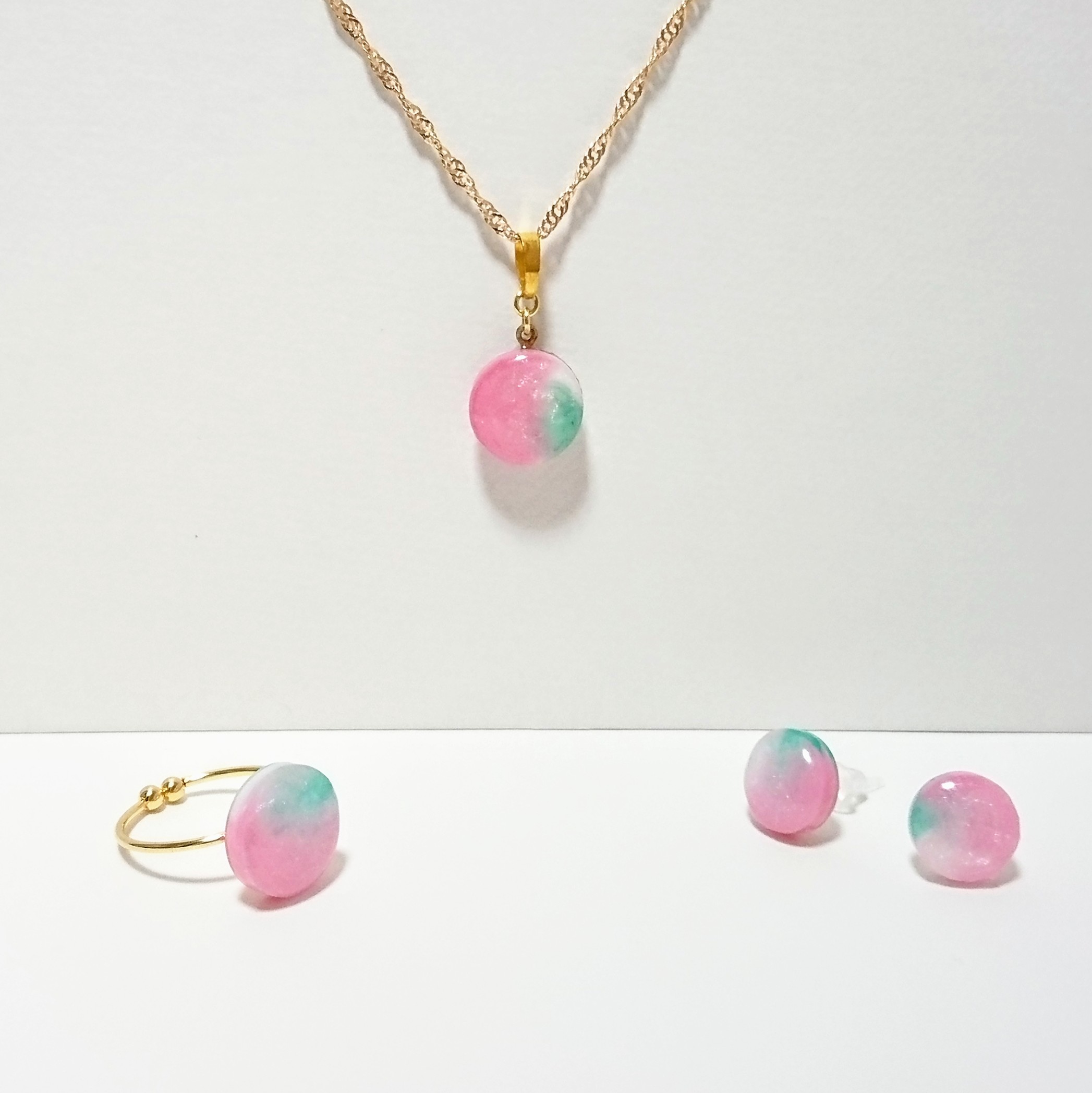 Creema限定福袋 3点ｾｯﾄ リバーシブルペンダント[Creema限定] ～春風～ 色遊びシリーズ02 福袋